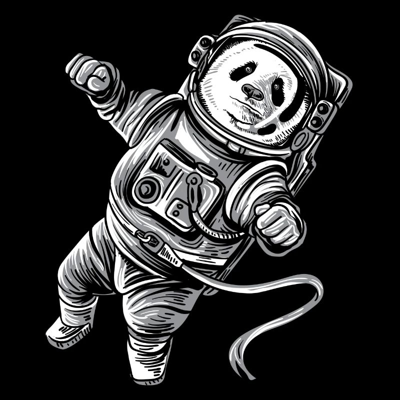 Panda d'astronaute dans l'espace Astropanda d'ours panda