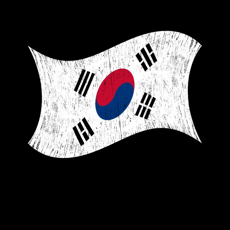 Corée du Nord Corée du Sud Drapeau Corée Asie