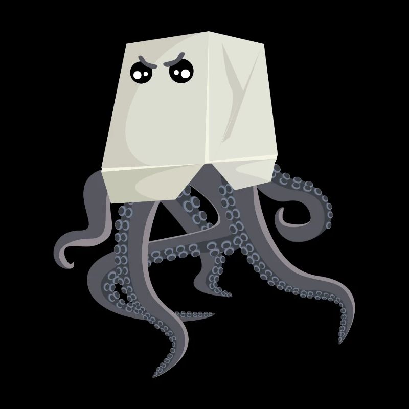 Octopus in Asian noodle box