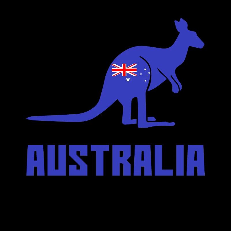 Kangourou avec drapeau australien
