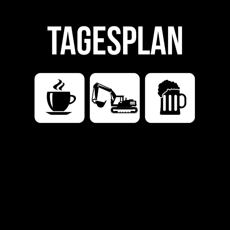 Tagesplan Kaffee Bier Bagger Baggern