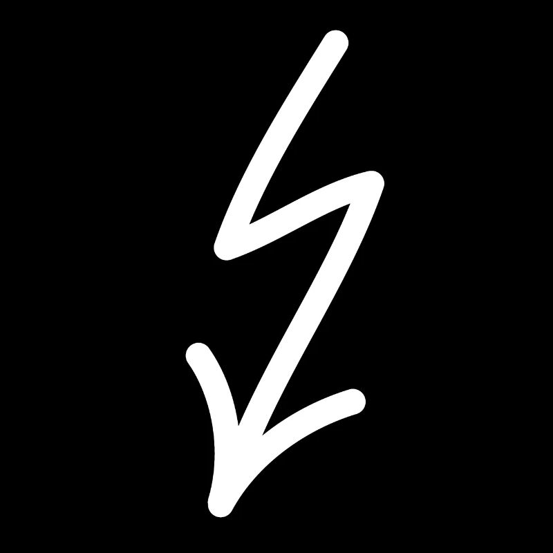 Lightning arrow to the bottom left