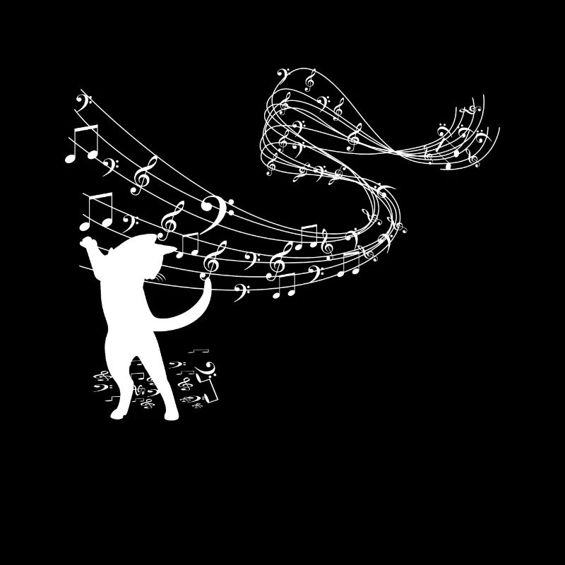 Notes de musique de chat