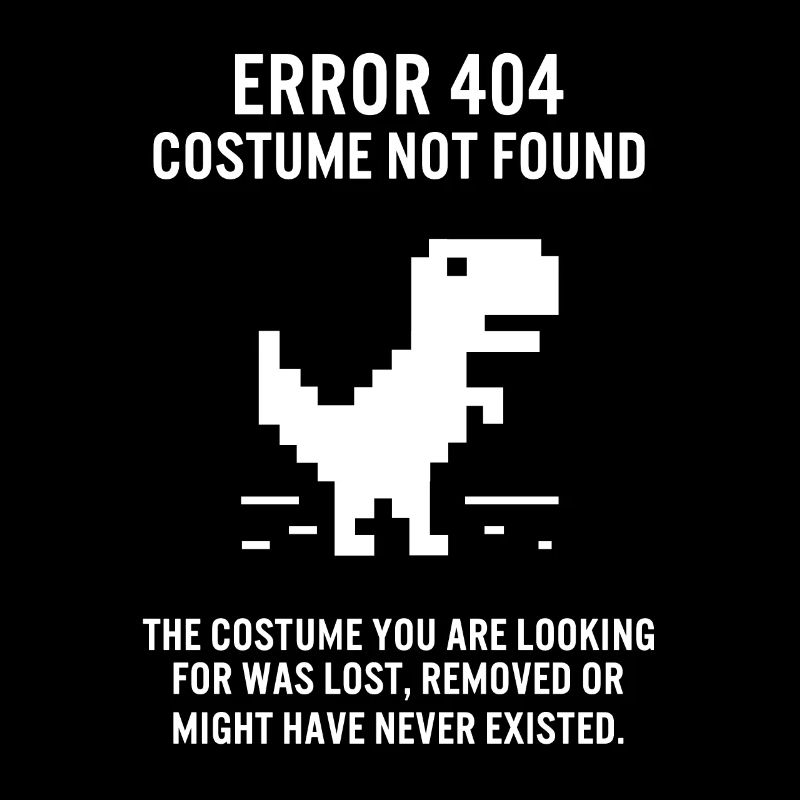 Halloween Error 404 Costume introuvable perdu