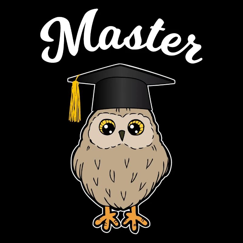 Master Eule Lustig Studium Abschluss Geschenk