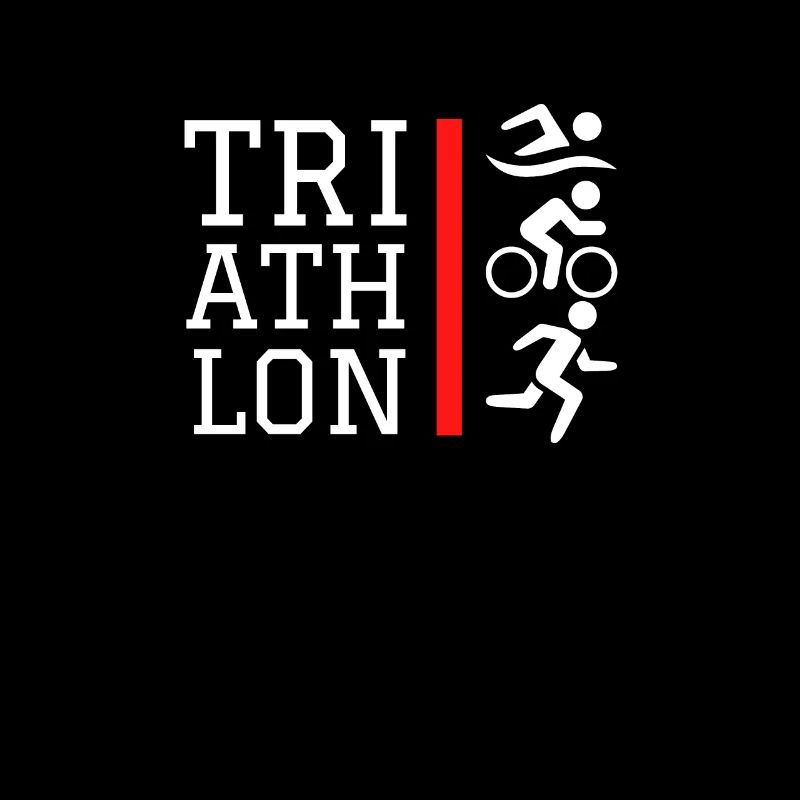 Conception d & # 39; icônes de triathlon rouge