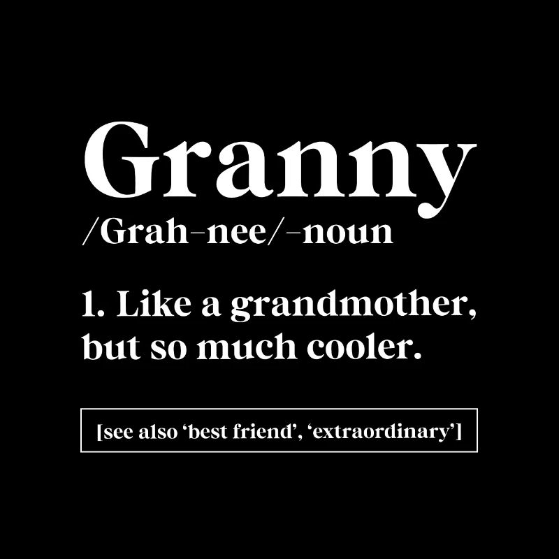 Oma Definition - Muttertagsgeschenk