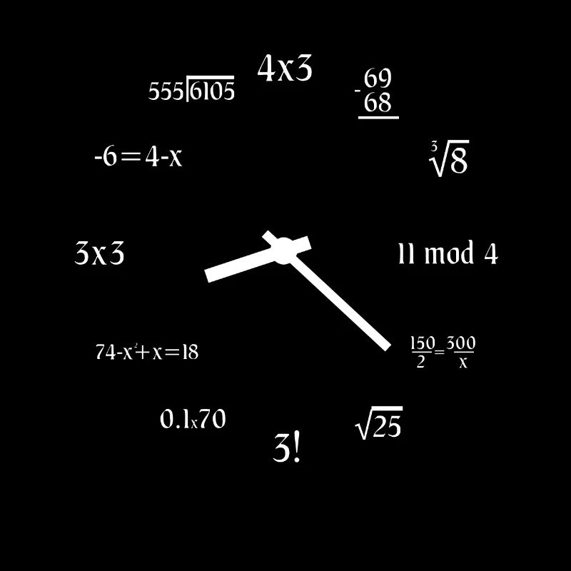Math Clock Funny Mathematics Clock Meme Math Love