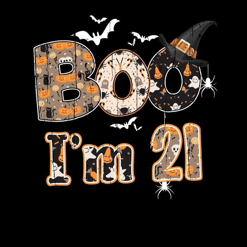 Halloween Pattern Ghost Creatures Birth Age 21