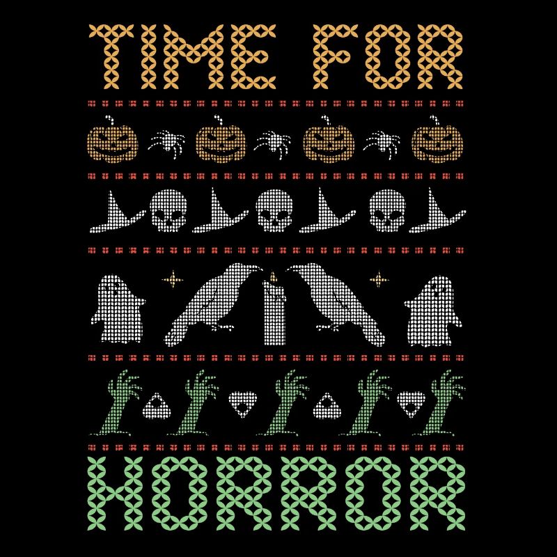 Stitch Pattern Horror Creatures Halloween