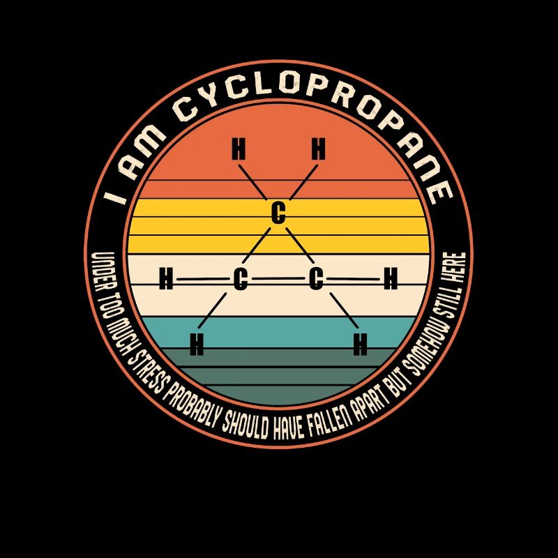 Chemisches Element Hemd, ich bin Cyclopropan organisch