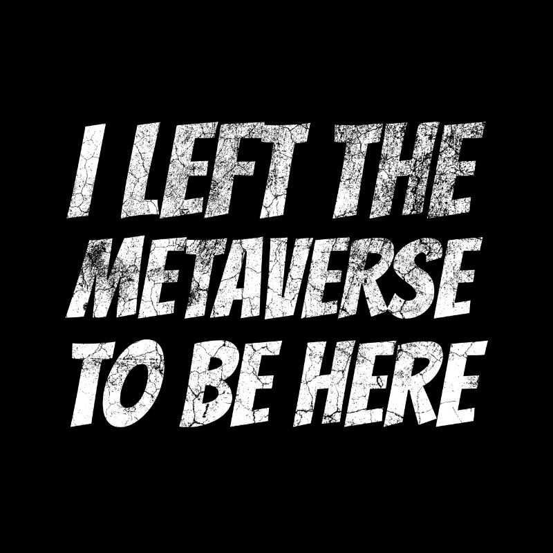 I left the metaverse to be here