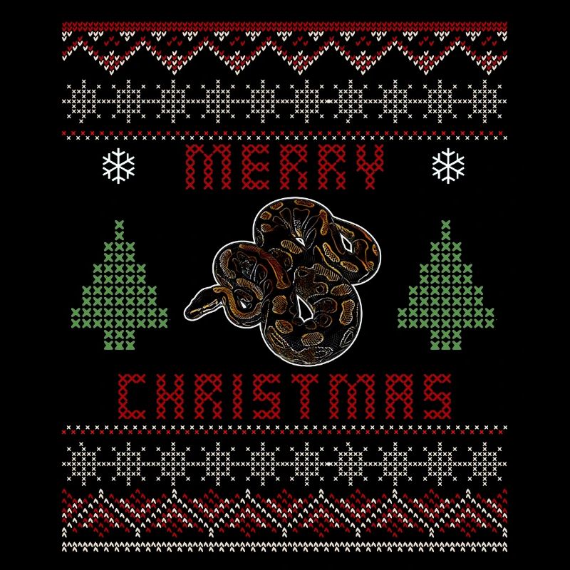 Ball Python Schlange Besitzer Weihnachten Pullover