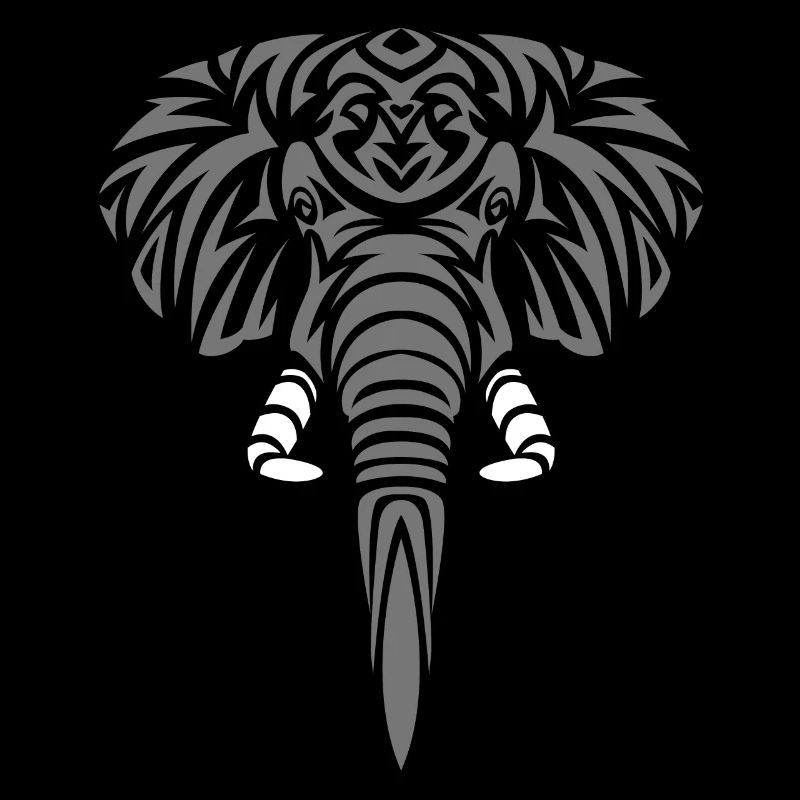 Elefant Frontal Tattoo