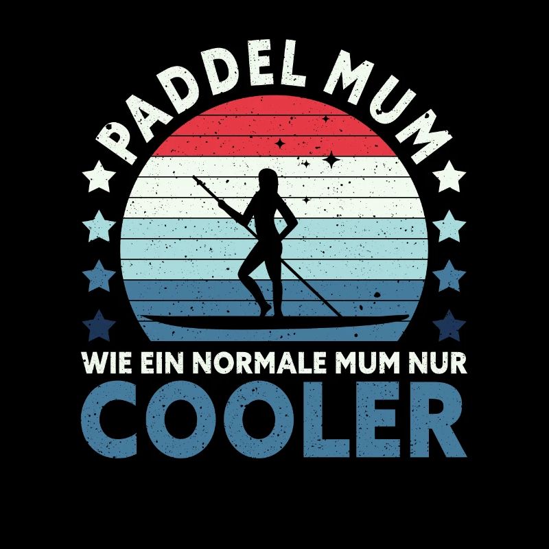 Retro Paddle Mom Like a Normal Mum Only Cooler