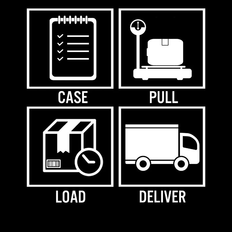 Postbotenhemd, Koffer Pull Load Deliver Tee, Post