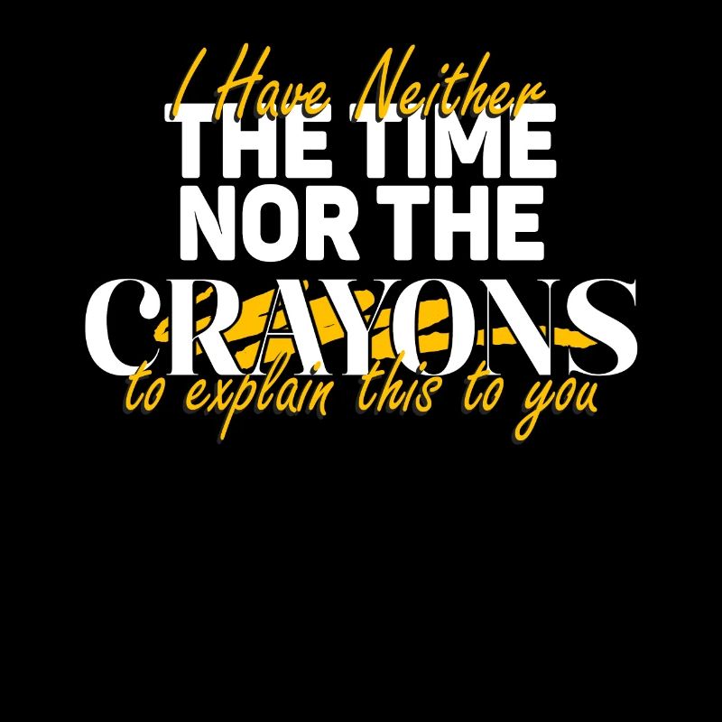 Ich habe nicht die Zeit oder die Buntstifte