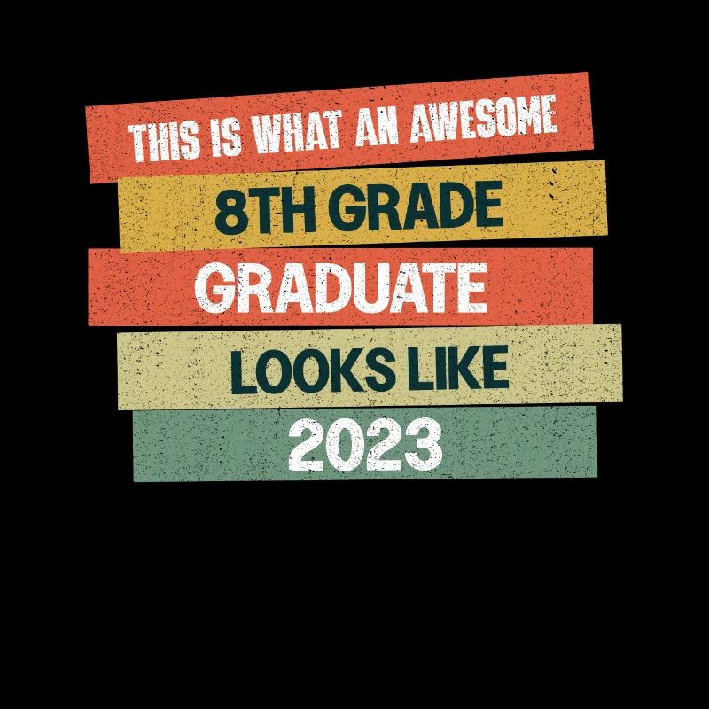 Retro Awesome 8th Grade Graduate Graduating 2023