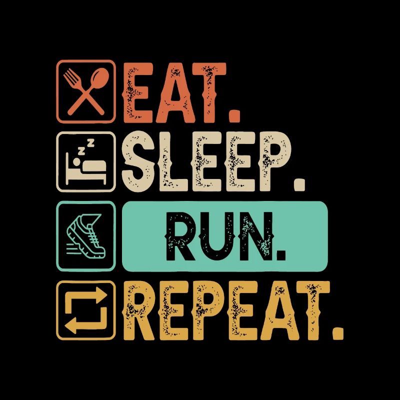 Running Runner - Vintage Retro Eat Sleep Run