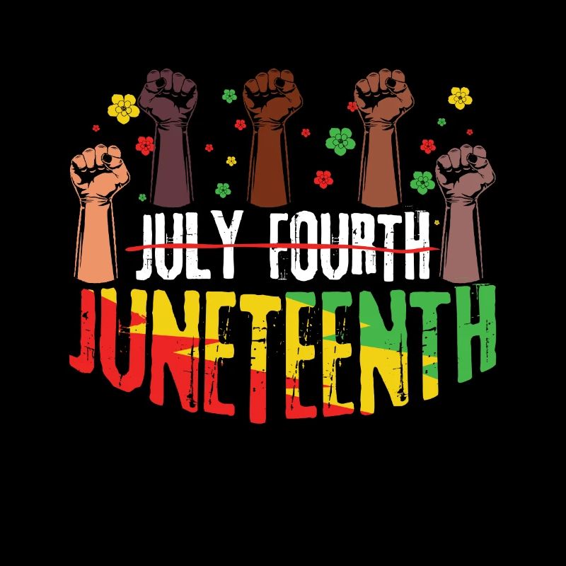 Protestfaust feiert Juneteenth Schwarze Geschichte