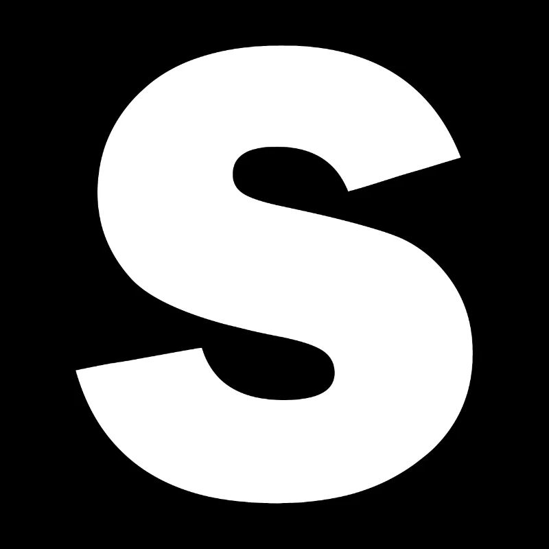 Letter S Capital Alphabet Monogram Initial