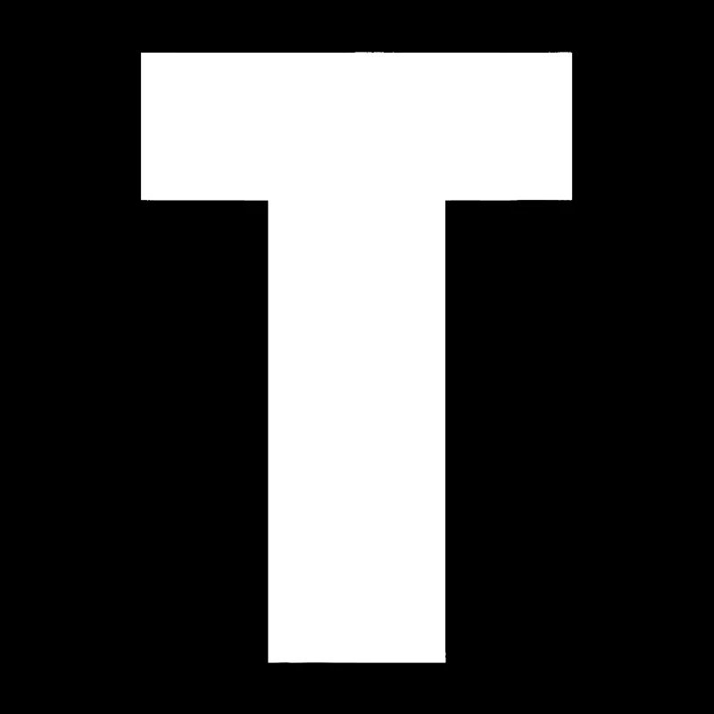 Letter T Capital Alphabet Monogram Initial