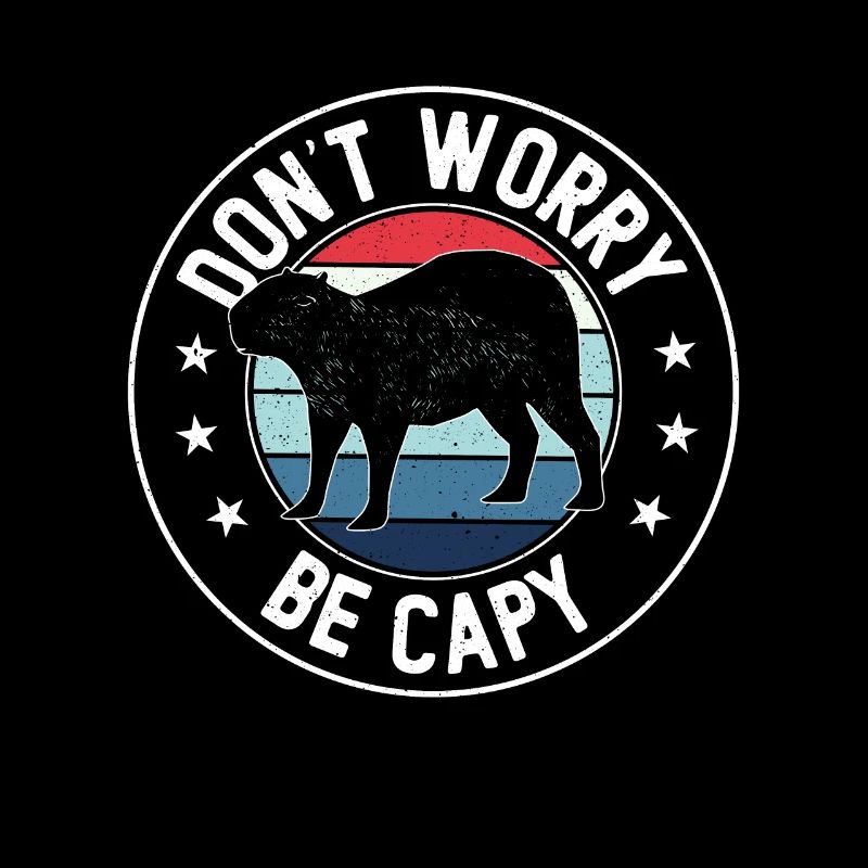 Retro Don't Worry Be Capy - Capybaras Capybara