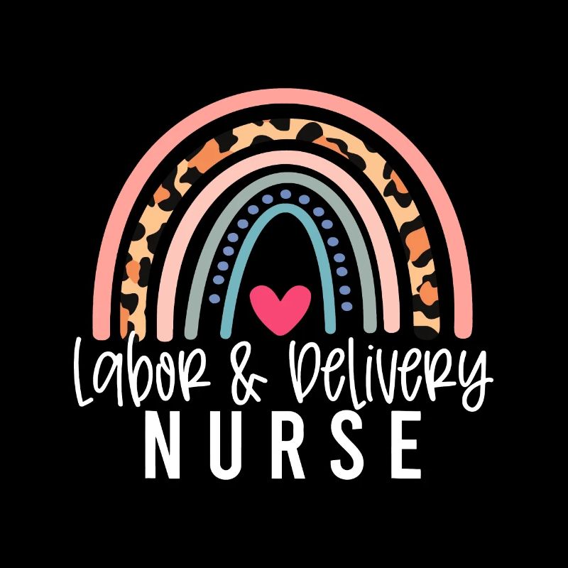 Rainbow Leopard Labor and Delivery Nurse