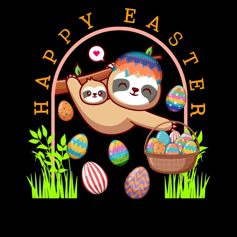 Chemise de Pâques, Happy Easter Tee, Easter Sloth
