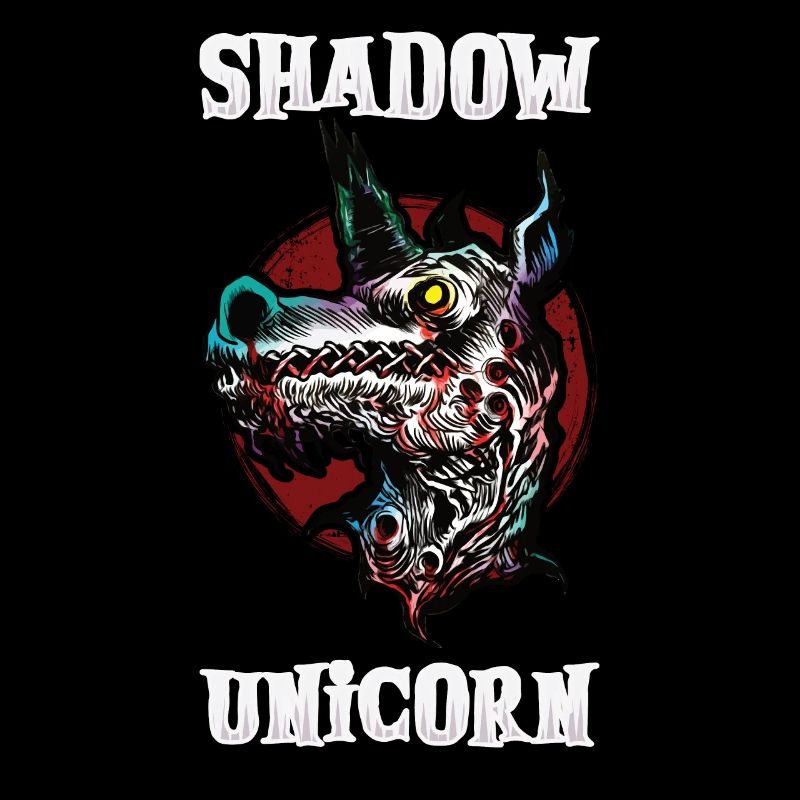 Dunkles Einhorn Horror Einhorn Mitternacht Einhorn