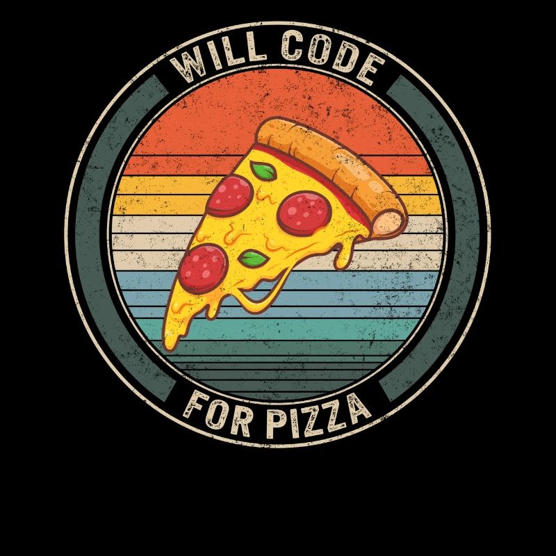 Chemise de programmeur, codera pour le t-shirt à pizza, drôle
