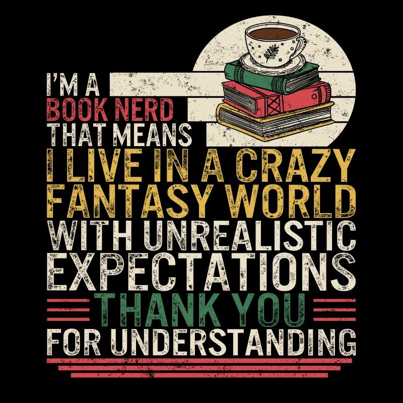 Literatur-Shirt, ich bin ein Buch-Nerd, das bedeutet, dass ich