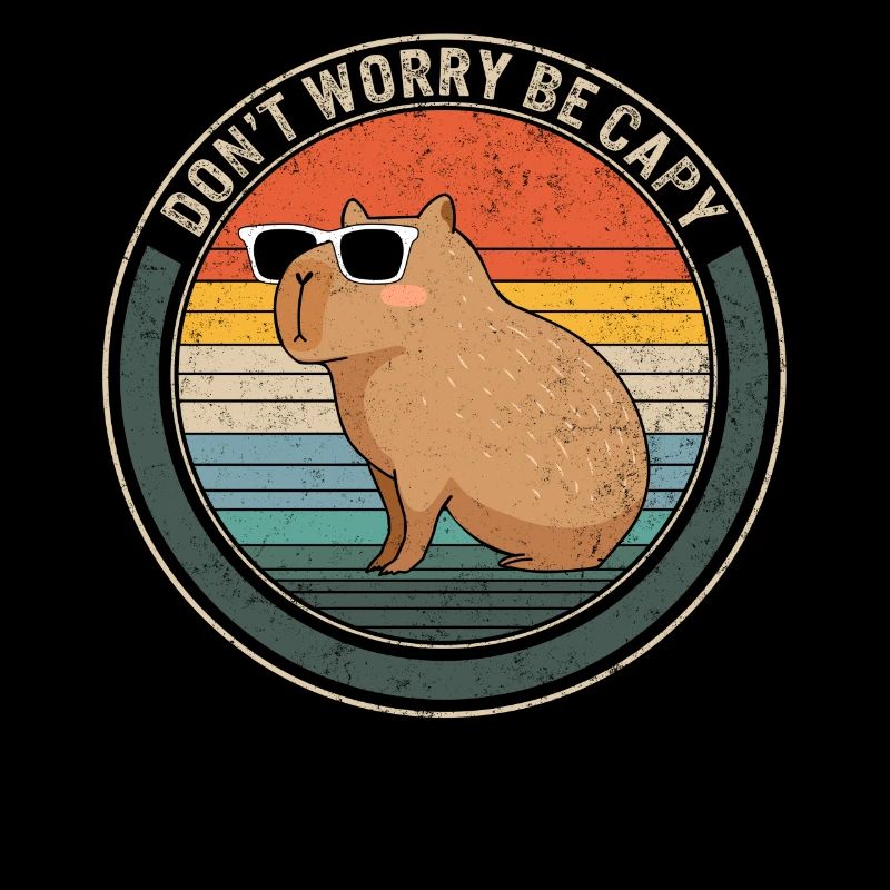 Chemise Capybara, Don’t Worry Be Capy Tee, Capybara