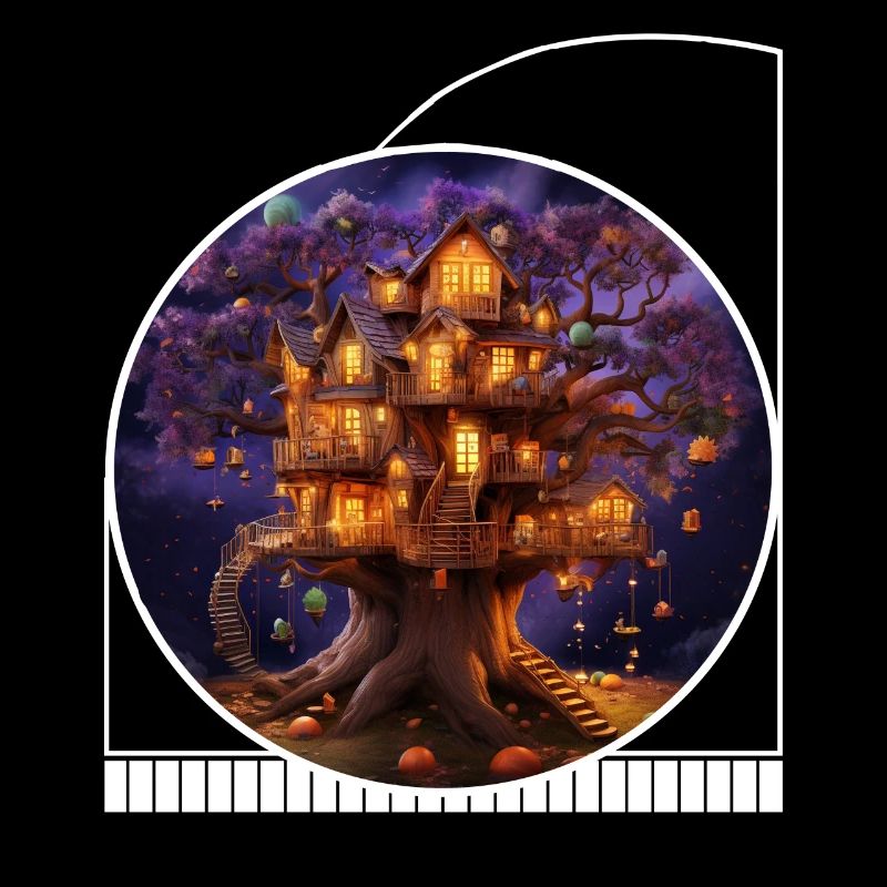 Baumhaus-Banshee-Bibliothek Cottagecore Halloween