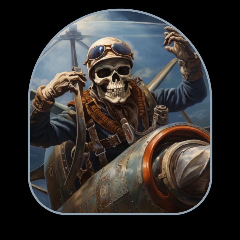 Aviator Skeleton Soaring Rock On