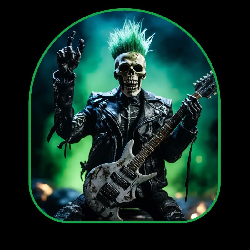 Punk Rock Skeleton Mohawk