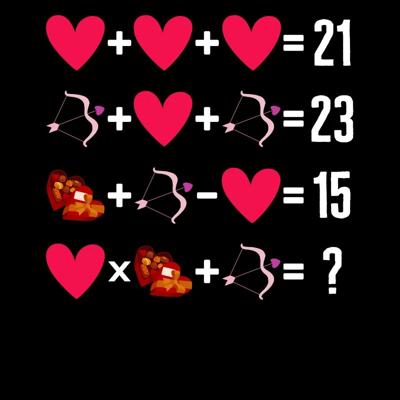 Chemise de math, ordre de math de l’opération coeur Cupidon