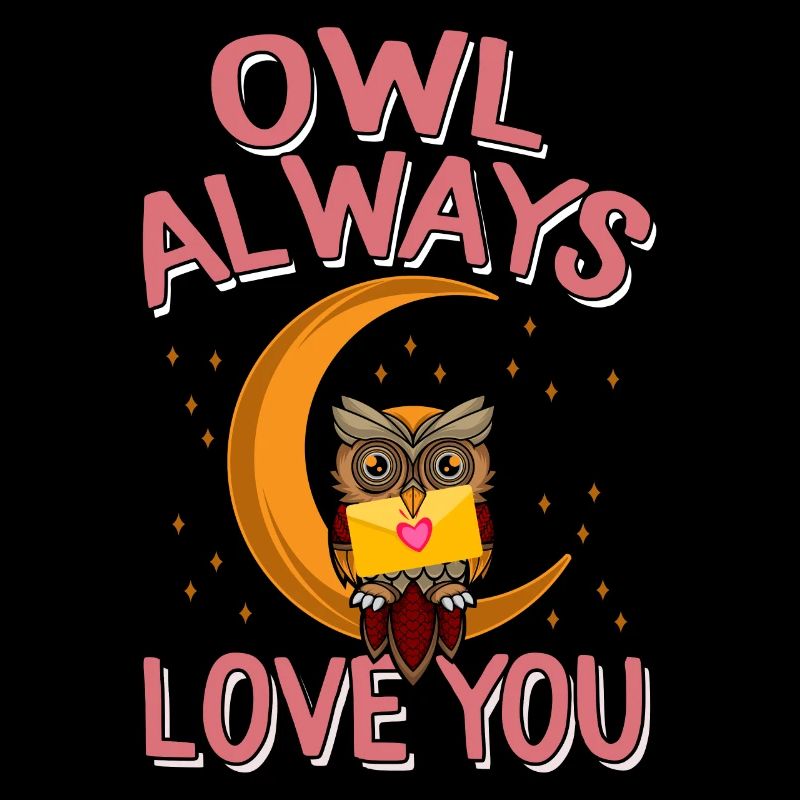 Valentinstag Shirt, Eule liebt dich immer Eule