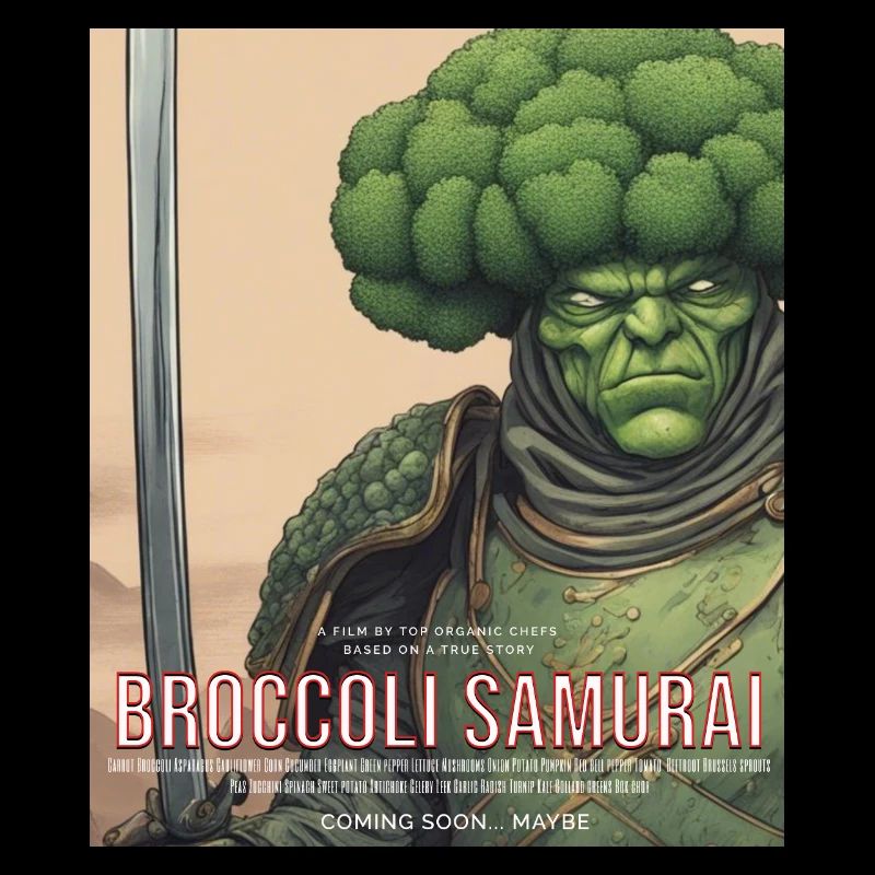 Conception de film de samouraï de brocoli