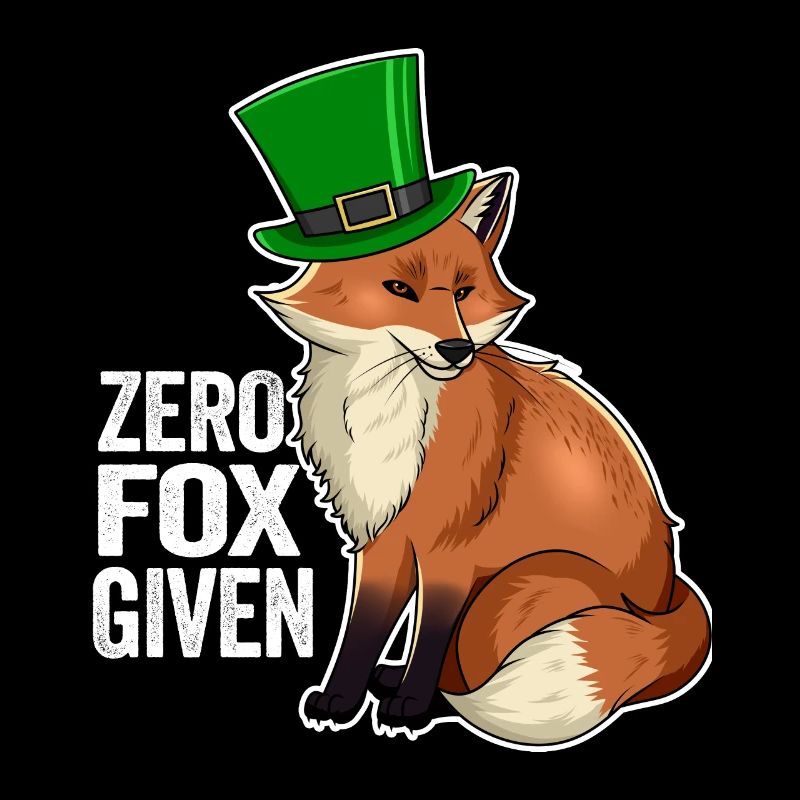 Zero Fox Given Jeu de mots mignon Kawaii Irish Fox