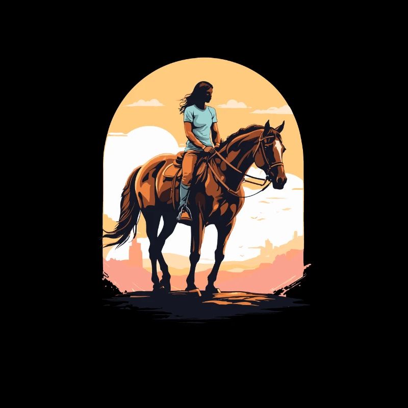 Design esthétique de cavalier de cheval