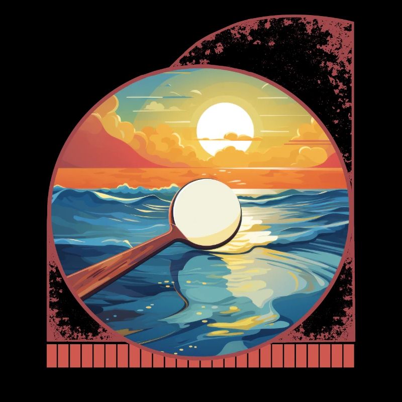 Ocean Waves And Pickleball Paddle Beach Lovers