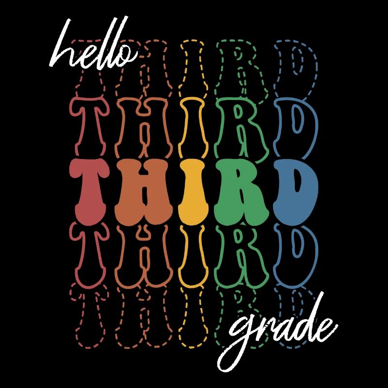 Hello 3rd Grade Retro Groovy Elementary School Gift