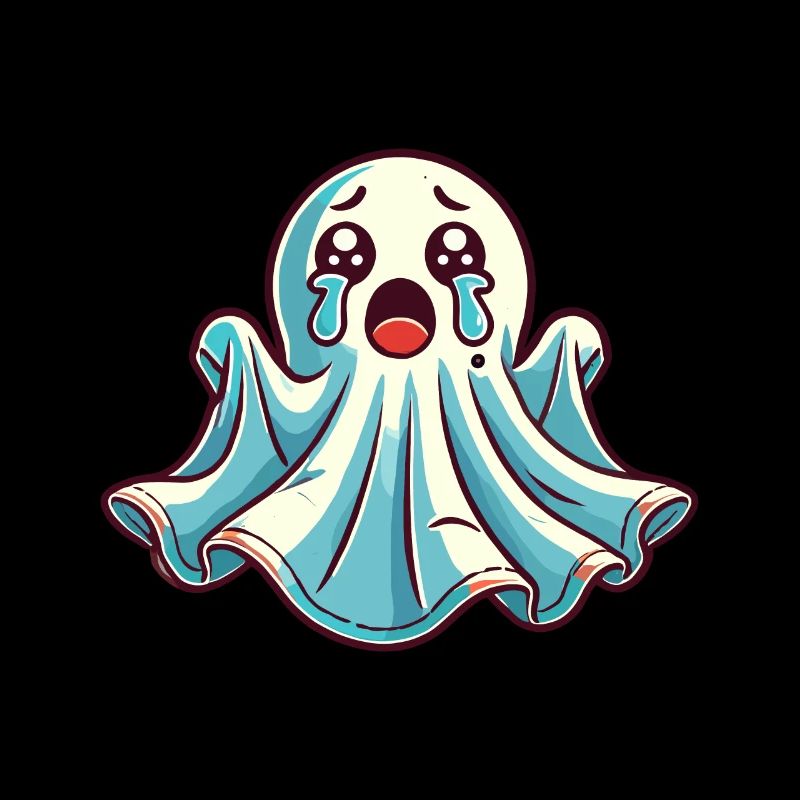 Sad Ghost Cute Weeping Ghosts