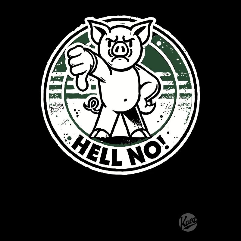 Pas question! Pouces vers le bas cochon