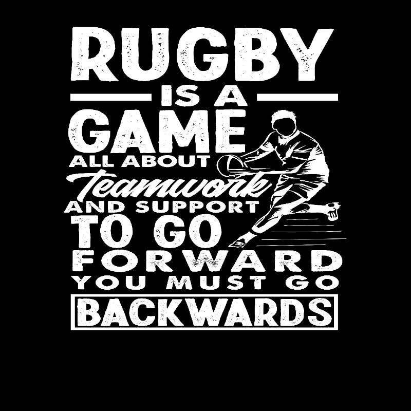 Rugby Player Teamwork Walking Backwards