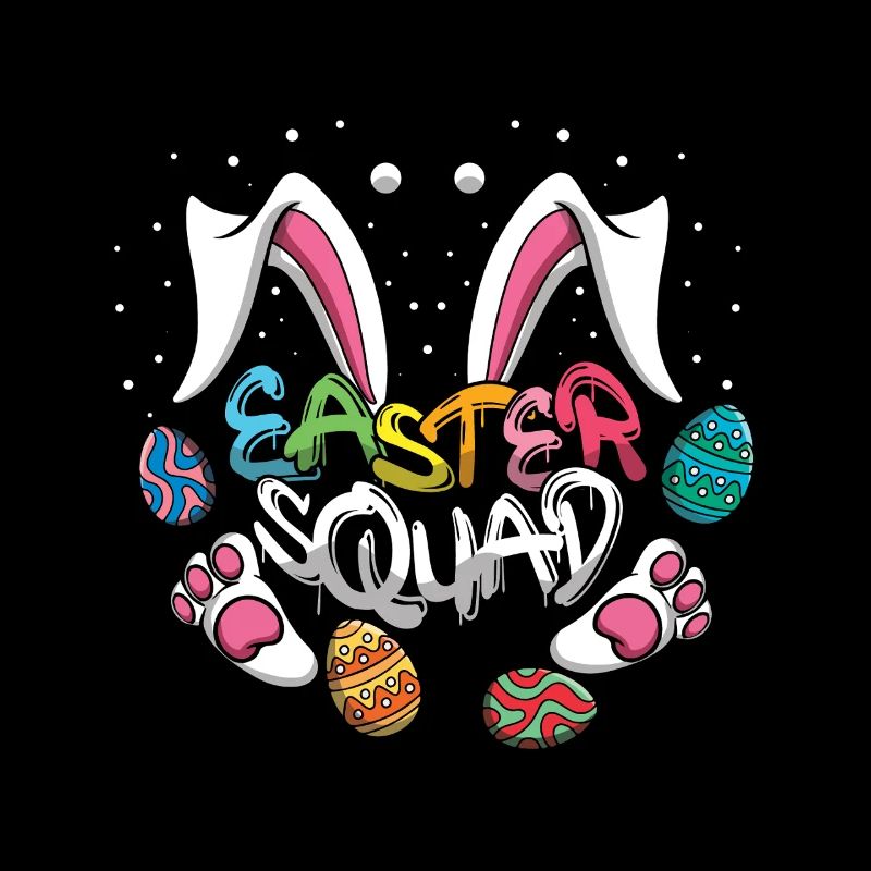 Ostern Bunny Squad Mit Eier und Ohren
