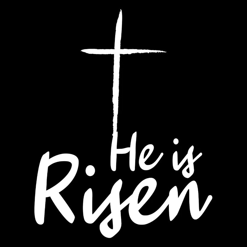 Easter He Is Risen Cross Motif