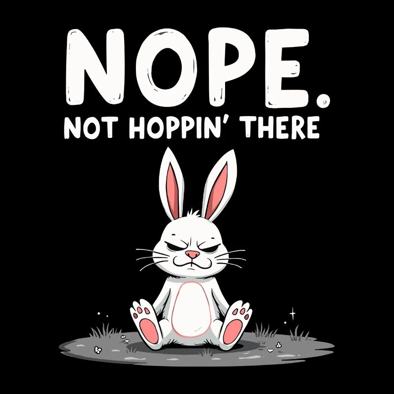 Grumpy Bunny Sarcastic Animal Design
