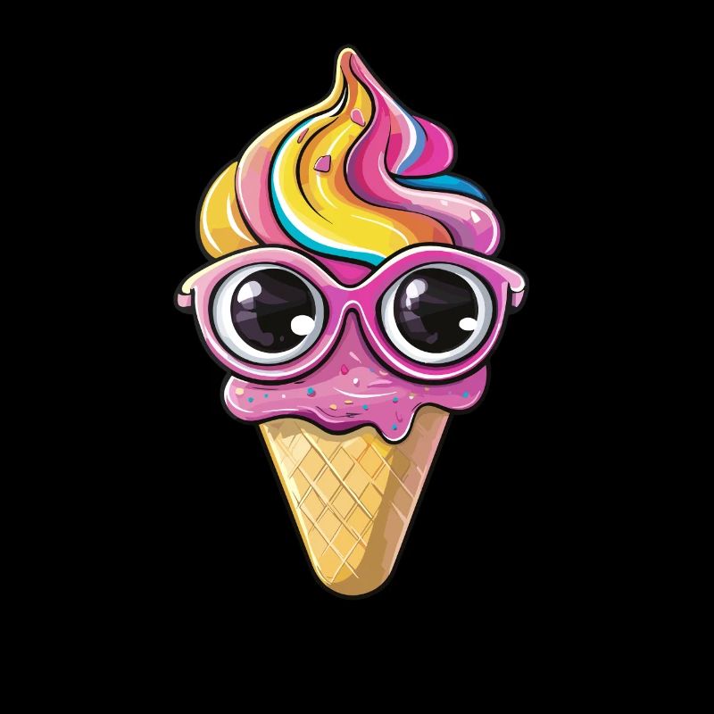 Eis mit Brille